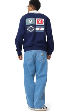 Bluzy Bez Kaptura-Carhartt WIP Bluza Bez Kaptura Flags Rugby