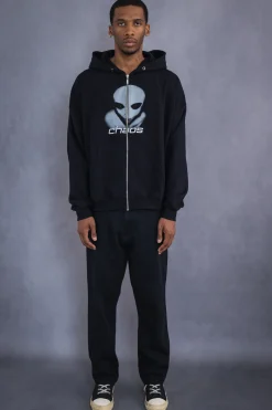 Bluzy Rozpinane-Chaos Bluza Rozpinana Alien Zip Hoodie