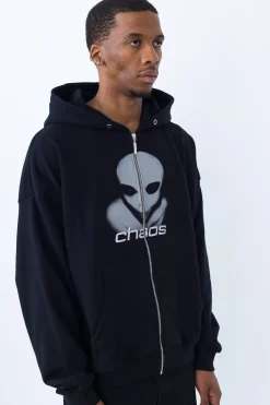 Bluzy Rozpinane-Chaos Bluza Rozpinana Alien Zip Hoodie