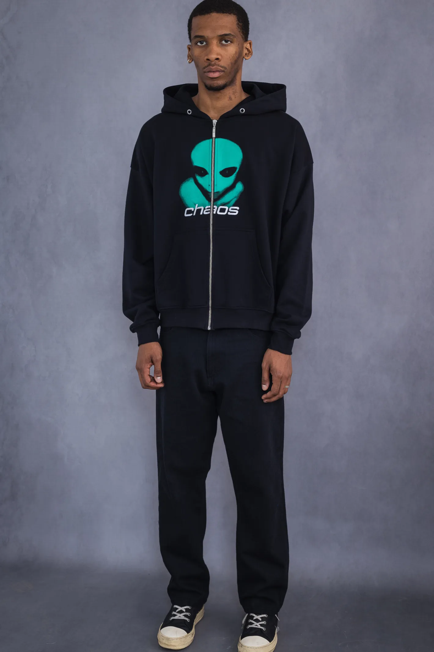 Bluzy Rozpinane|Wszystkie Bluzy-Chaos Bluza Rozpinana Alien Zip Hoodie