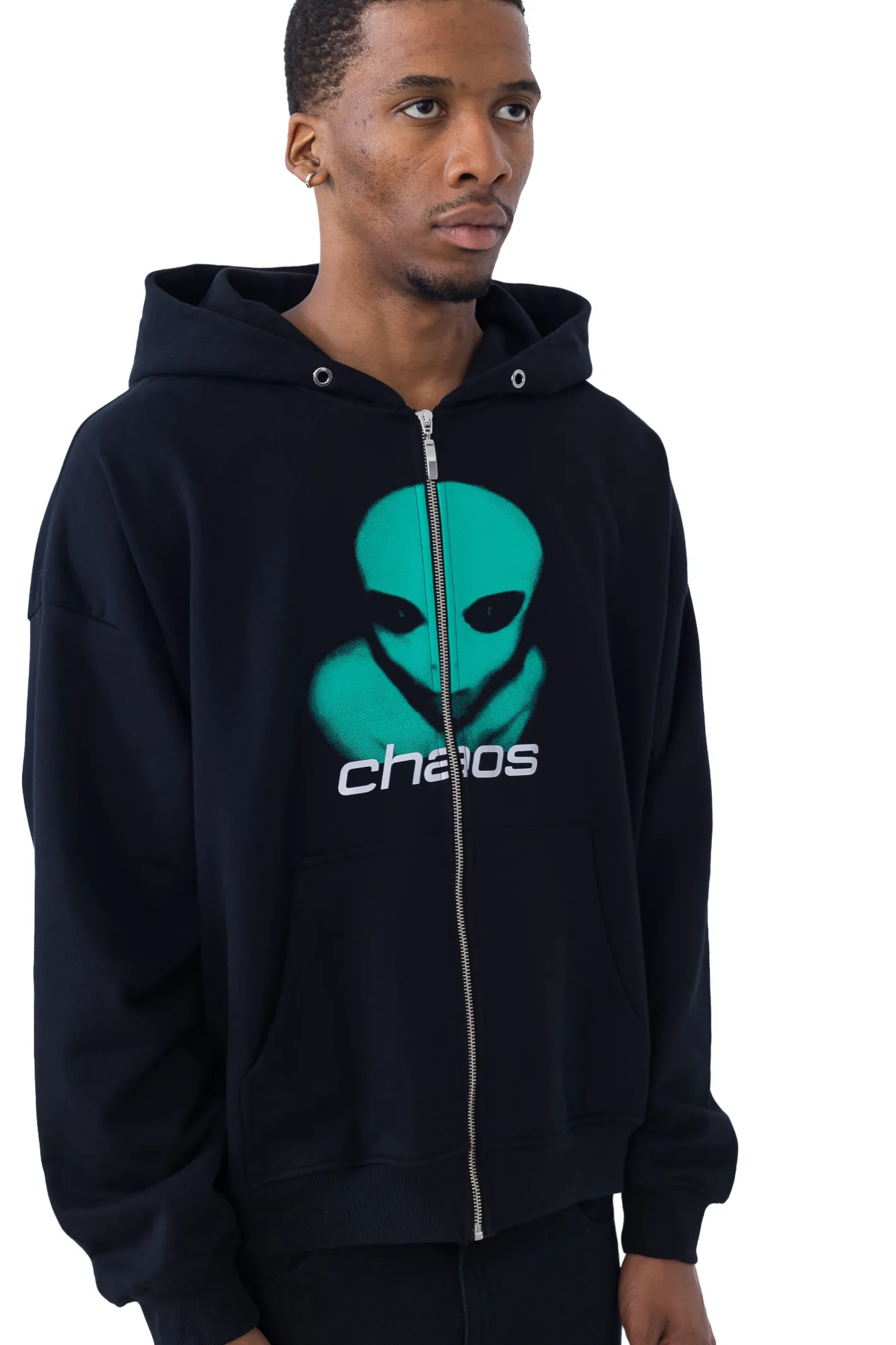 Bluzy Rozpinane|Wszystkie Bluzy-Chaos Bluza Rozpinana Alien Zip Hoodie