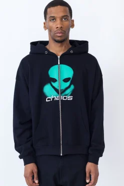 Bluzy Rozpinane-Chaos Bluza Rozpinana Alien Zip Hoodie