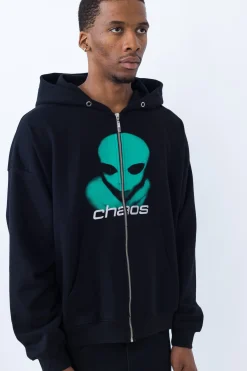 Bluzy Rozpinane-Chaos Bluza Rozpinana Alien Zip Hoodie