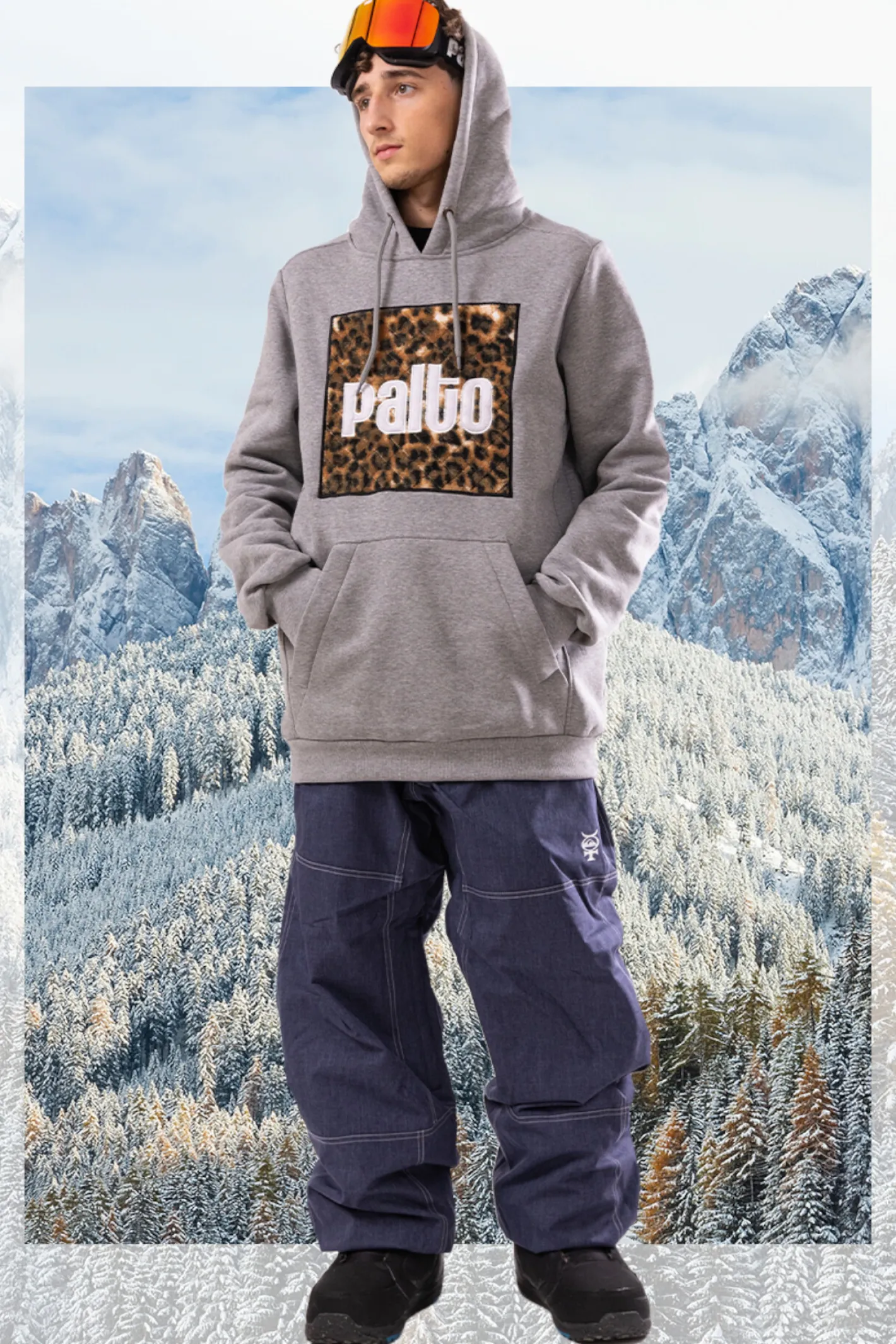 Bluzy Snowboardowe|Odzież Termiczna-Palto Bluza Snowboardowa Leopard