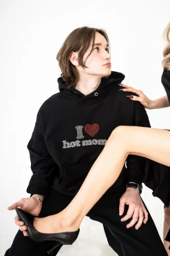 Bluzy Z Kapturem-2005 Bluza Z Kapturem I <3 Hot Moms