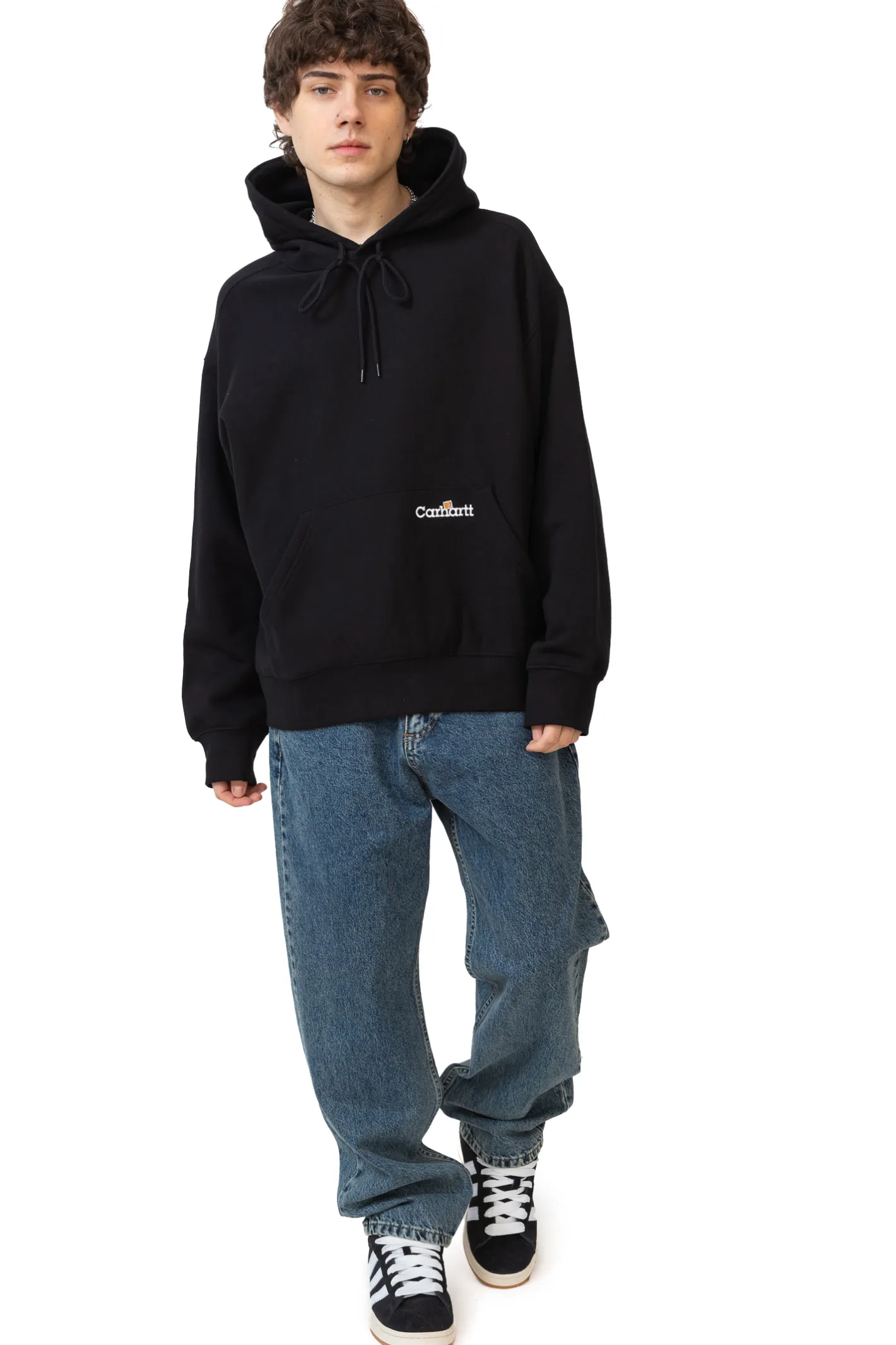 Bluzy Z Kapturem-Carhartt WIP Bluza Z Kapturem Label Script