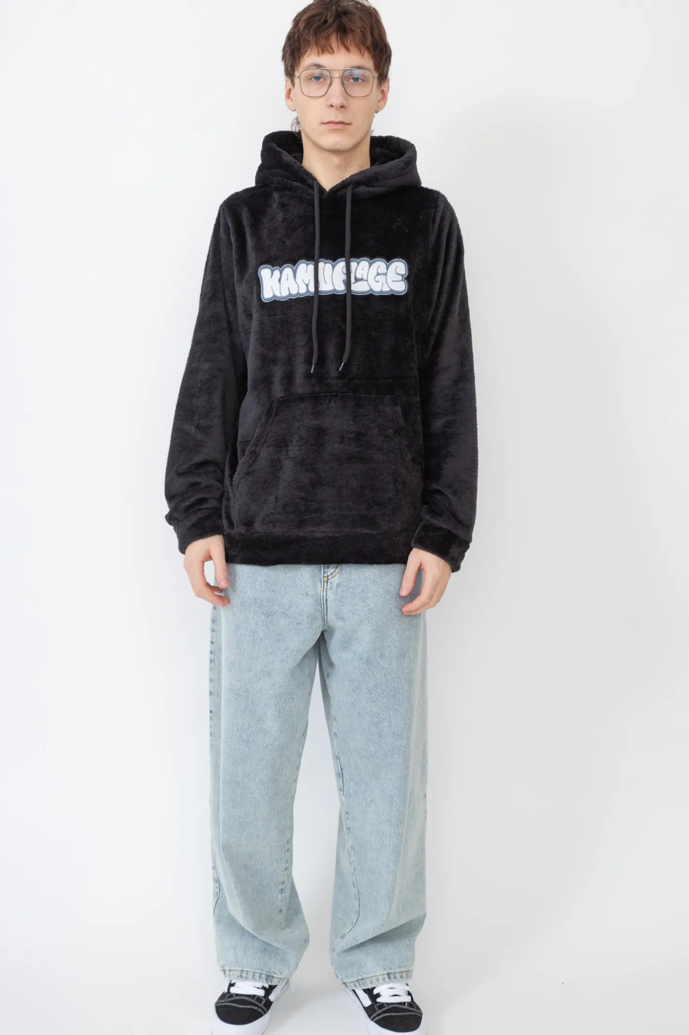 Bluzy Polarowe|Bluzy Z Kapturem-Kamuflage Bluza Z Kapturem Puff Stone