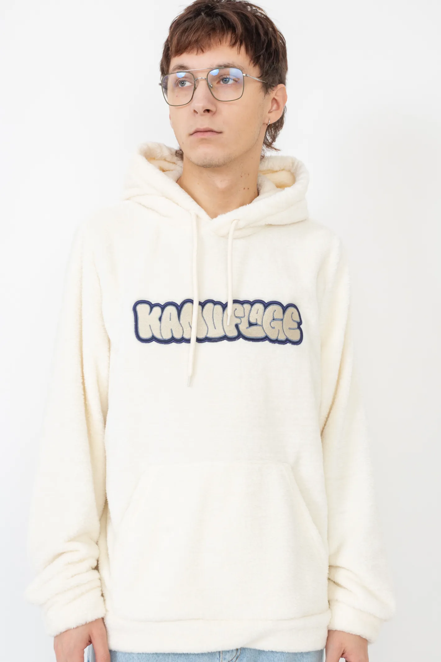 Bluzy Polarowe|Bluzy Z Kapturem-Kamuflage Bluza Z Kapturem Puff Stone