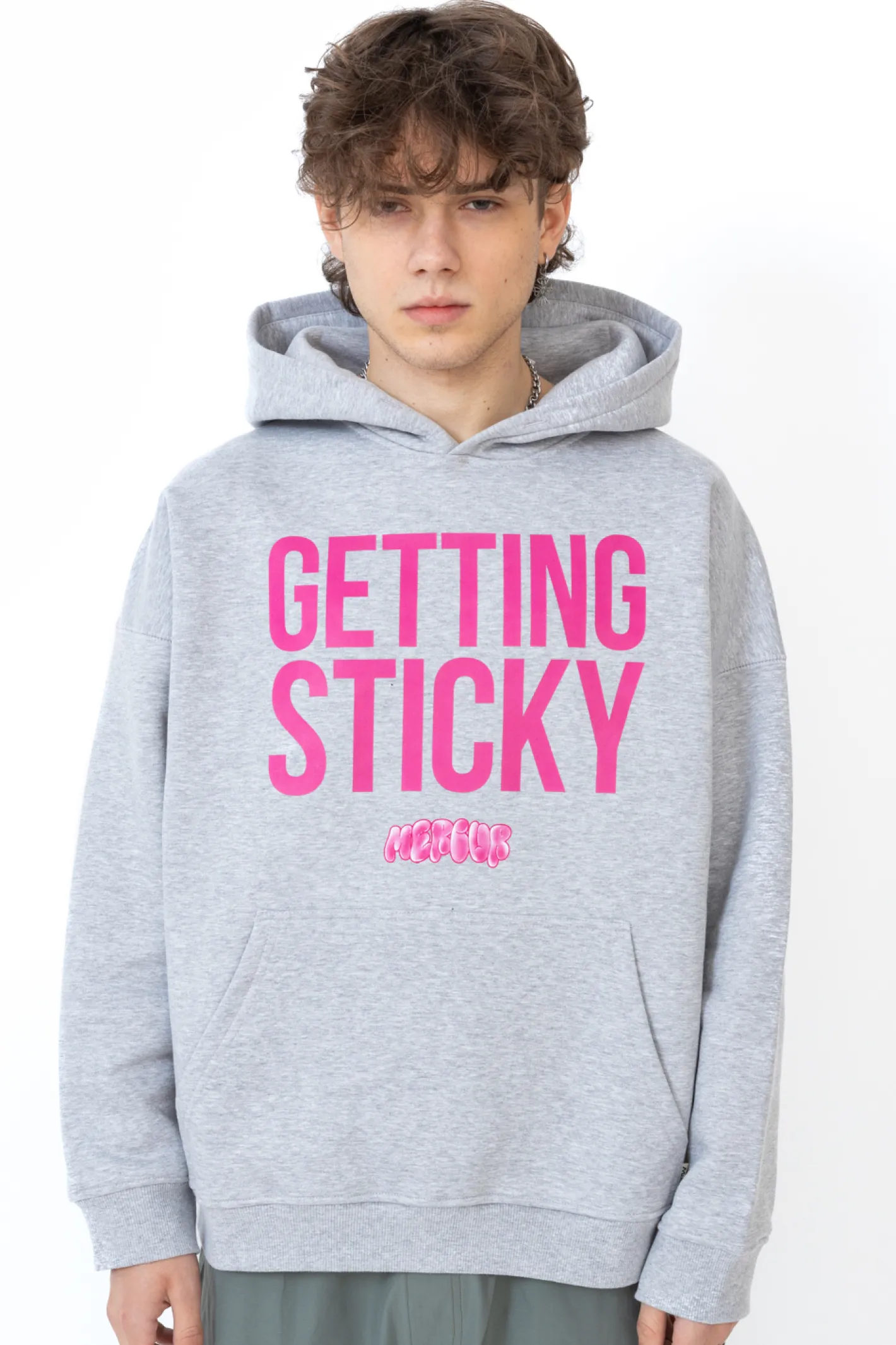 Bluzy Z Kapturem-Mercur Bluza Z Kapturem Bubblegum