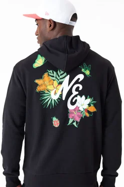Bluzy Z Kapturem-New Era Cap Bluza Z Kapturem New Era Floral Graphic Oversized