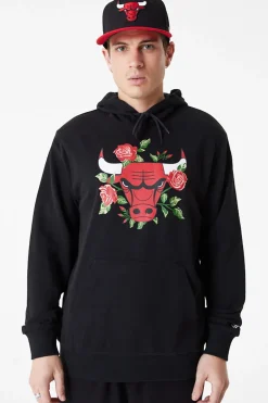 Bluzy Z Kapturem-New Era Cap Bluza Z Kapturem New Era Chicago Bulls Floral Graphic