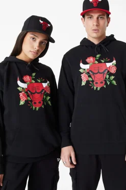 Bluzy Z Kapturem-New Era Cap Bluza Z Kapturem New Era Chicago Bulls Floral Graphic