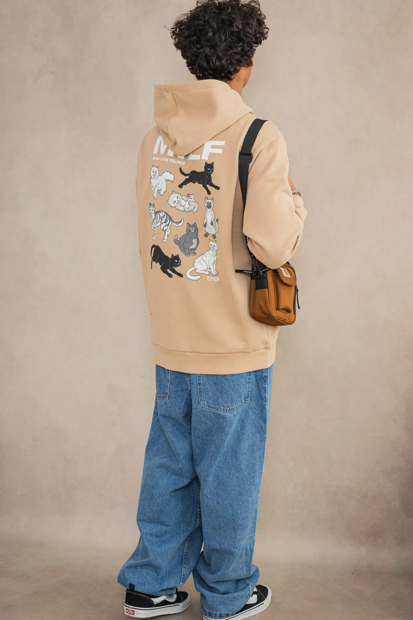 Bluzy Z Kapturem-Ripndip Bluza Z Kapturem Man I Love Felines