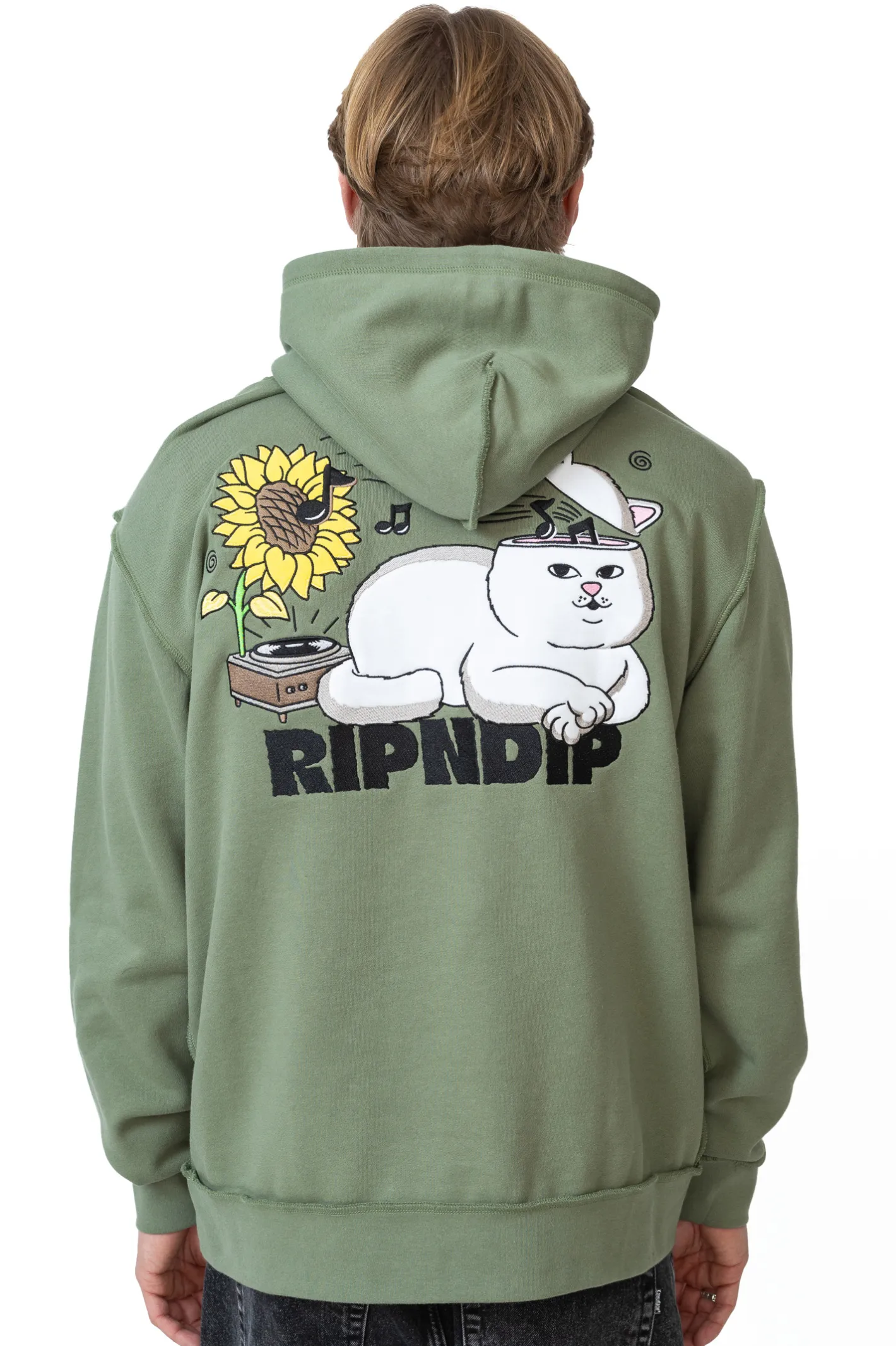 Bluzy Z Kapturem-Ripndip Bluza Z Kapturem No Music No Life