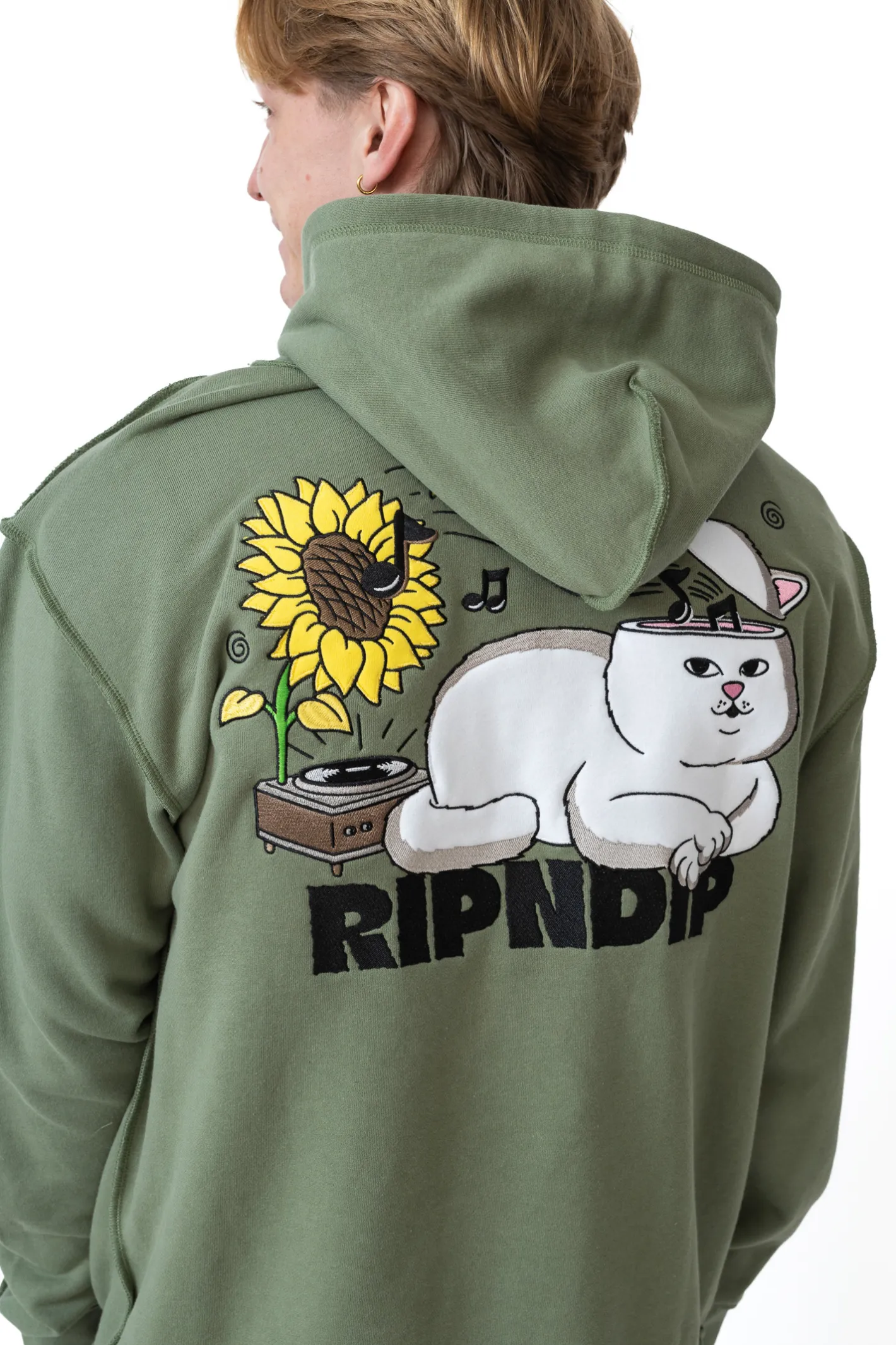 Bluzy Z Kapturem-Ripndip Bluza Z Kapturem No Music No Life