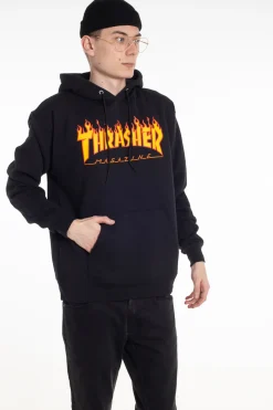Bluzy Z Kapturem-Thrasher Skateboard Mag. Bluza Z Kapturem Thrasher Flame