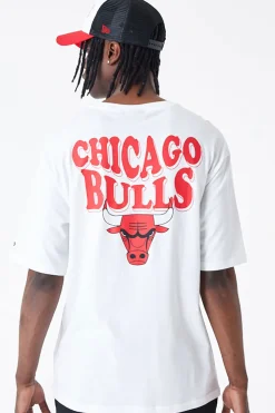 T-shirty-New Era Cap Koszulka New Era Chicago Bulls NBA Script Oversized