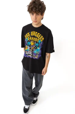 T-shirty-New Era Cap Koszulka New Era LA Lakers Graphic Drop Shoulder