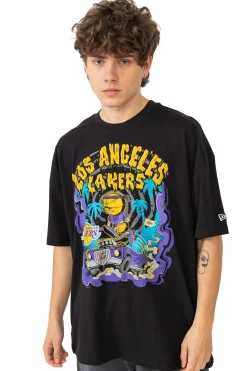 T-shirty-New Era Cap Koszulka New Era LA Lakers Graphic Drop Shoulder