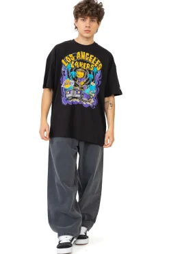 T-shirty-New Era Cap Koszulka New Era LA Lakers Graphic Drop Shoulder