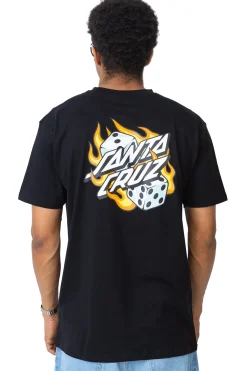 T-shirty-Santa Cruz Skateboards Koszulka Santa Cruz Flaming Dice Dot Chest