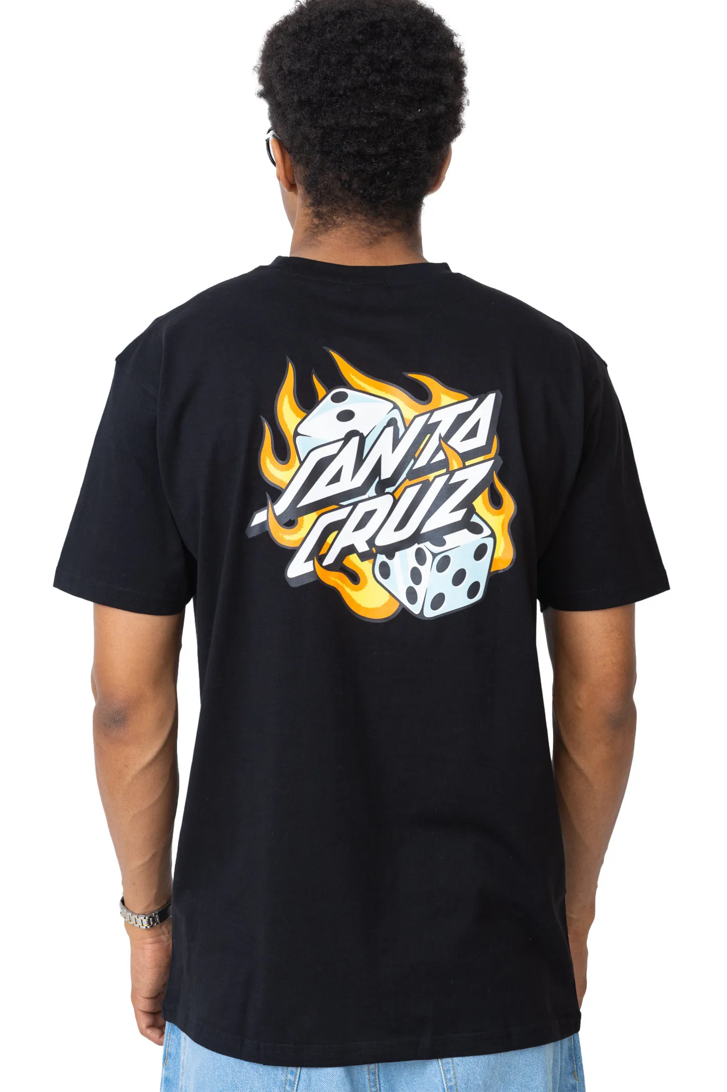 T-shirty-Santa Cruz Skateboards Koszulka Santa Cruz Flaming Dice Dot Chest