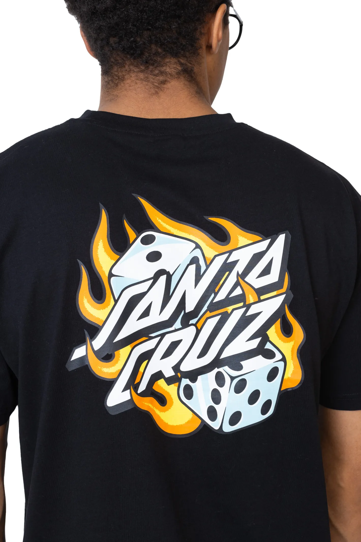 T-shirty-Santa Cruz Skateboards Koszulka Santa Cruz Flaming Dice Dot Chest