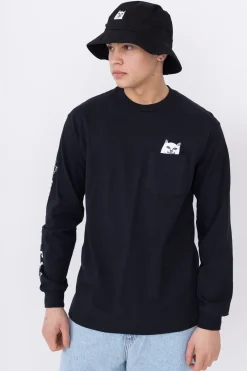 Longsleeve-Ripndip Longsleeve Lord Nermal Pocket