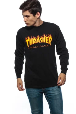 Longsleeve-Thrasher Skateboard Mag. Longsleeve Thrasher Flame Logo