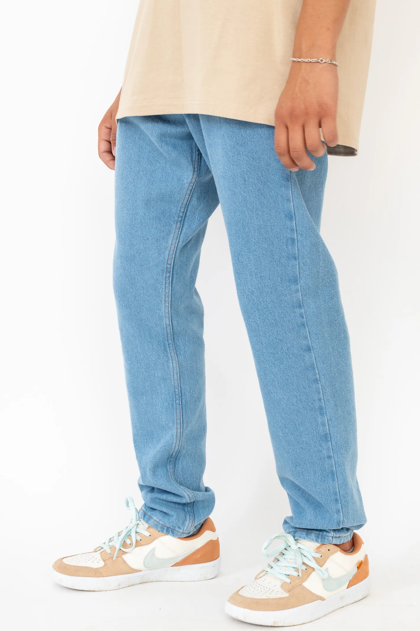 Jeansy-Kamuflage Spodnie Jeansowe Mid-Slim