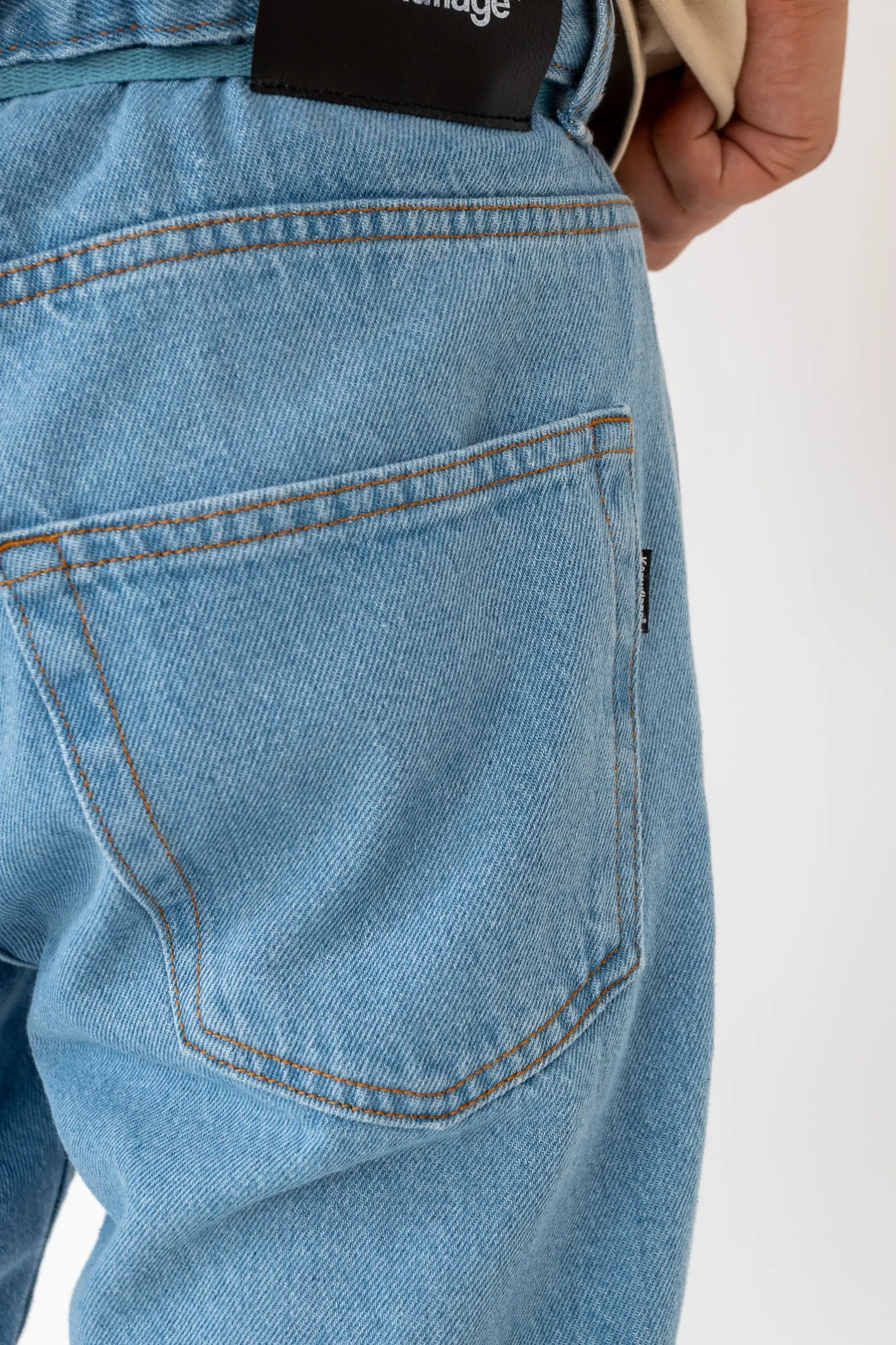 Jeansy-Kamuflage Spodnie Jeansowe Mid-Slim