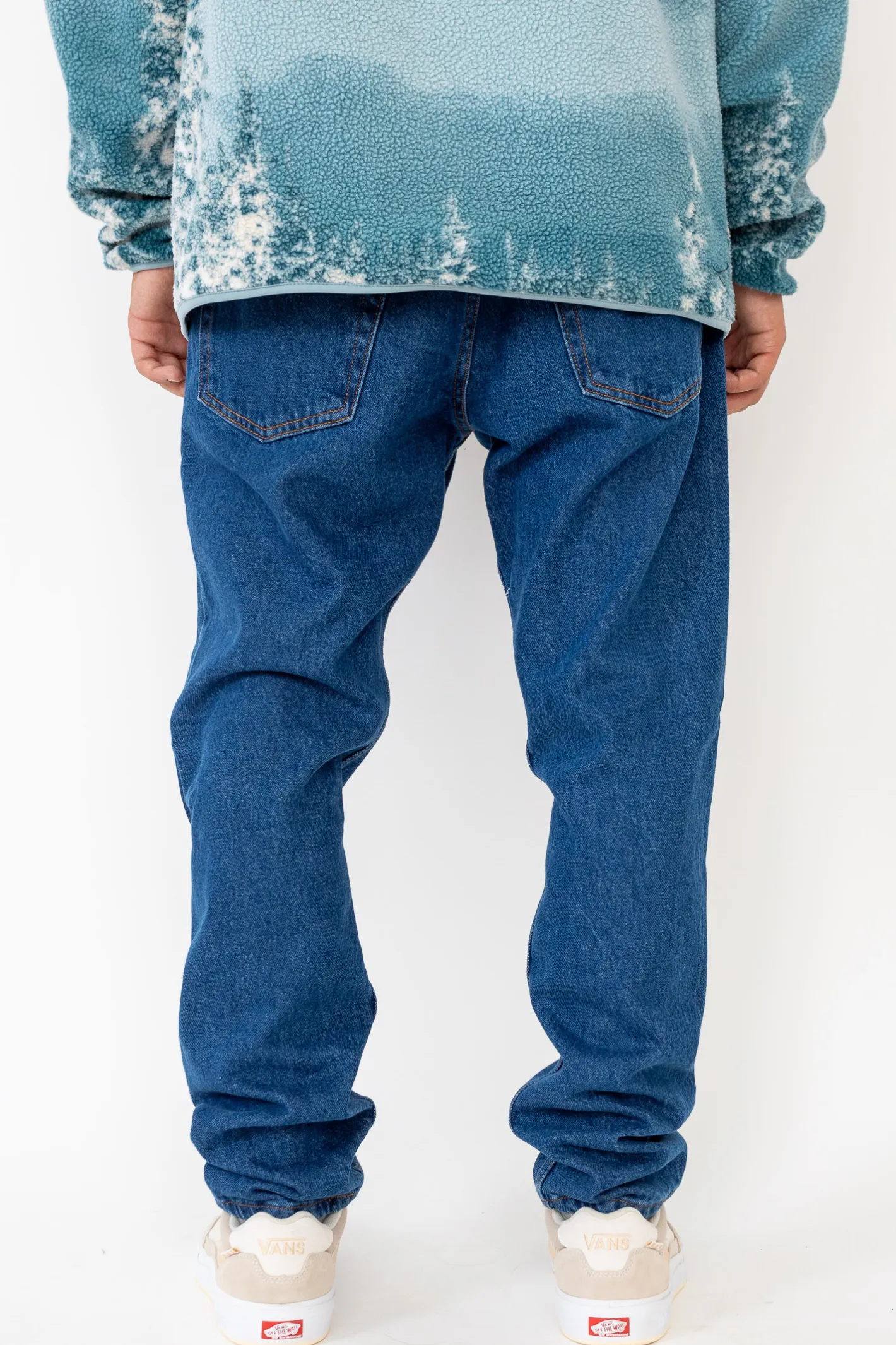 Jeansy-Kamuflage Spodnie Jeansowe Mid-Slim