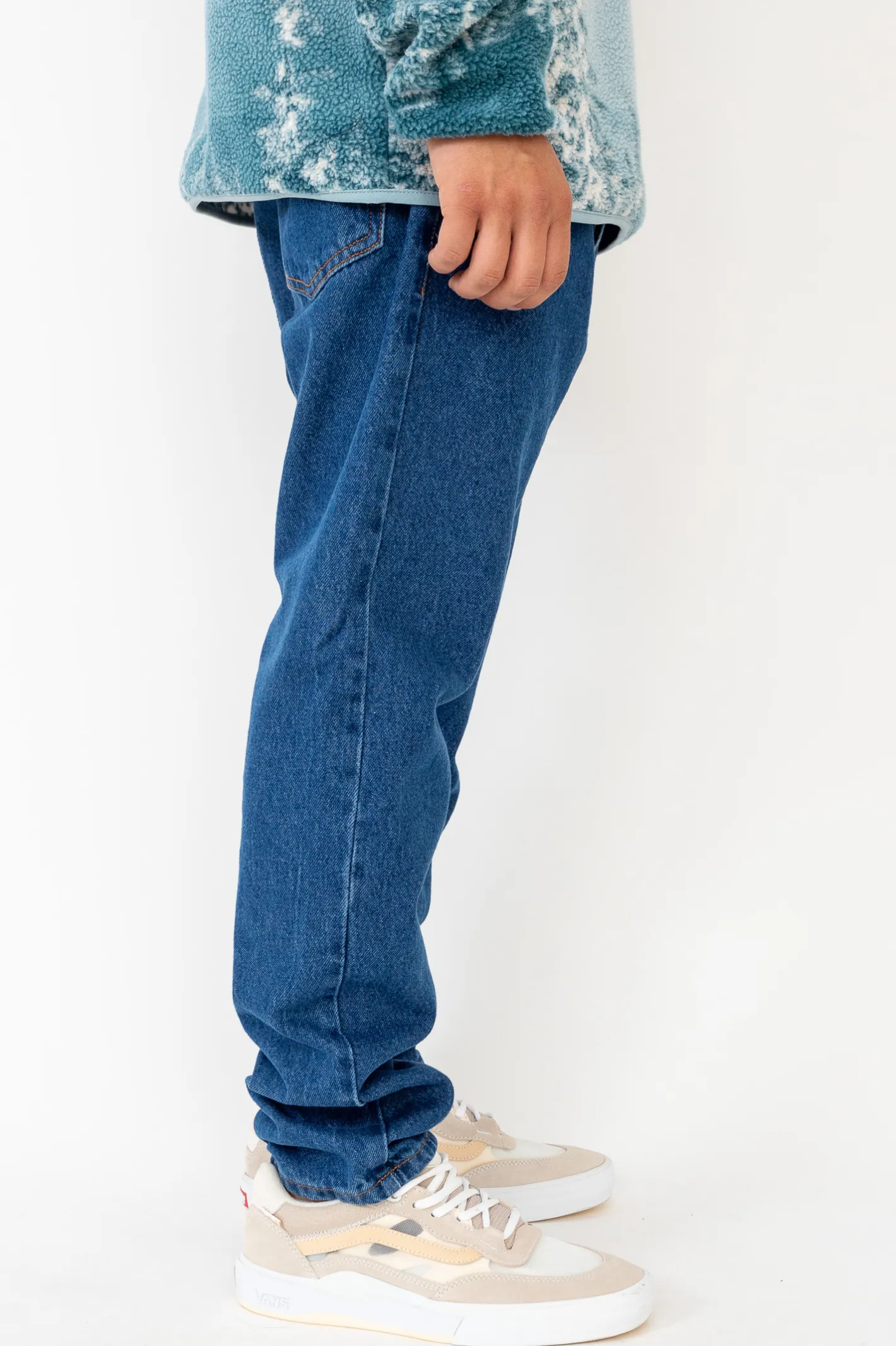 Jeansy-Kamuflage Spodnie Jeansowe Mid-Slim