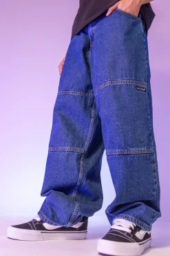 Spodnie Baggy|Jeansy-Kamuflage Spodnie Way Too Big Double Knee