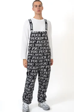 Spodnie Chino / Bojówki|Spodnie Materiałowe-Ripndip Spodnie Fuckin Fuck Denim Overalls