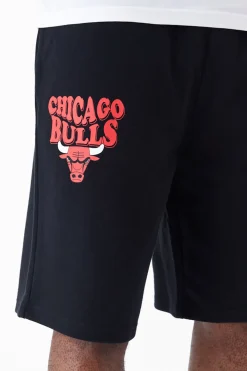 Szorty Materiałowe-New Era Cap Szorty New Era Chicago Bulls NBA Script Oversized